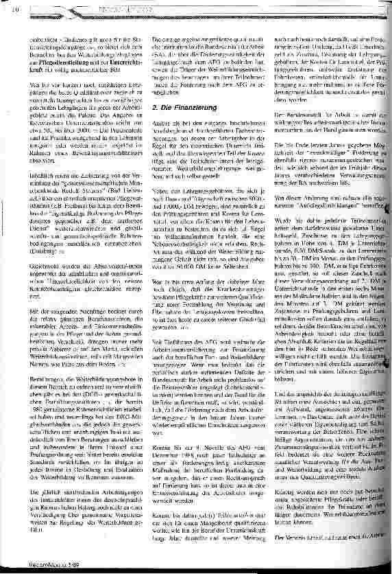 Vorschauseite 2: Thesen zur Situation der Weiterbildung in der Krankenpflege in der BRD