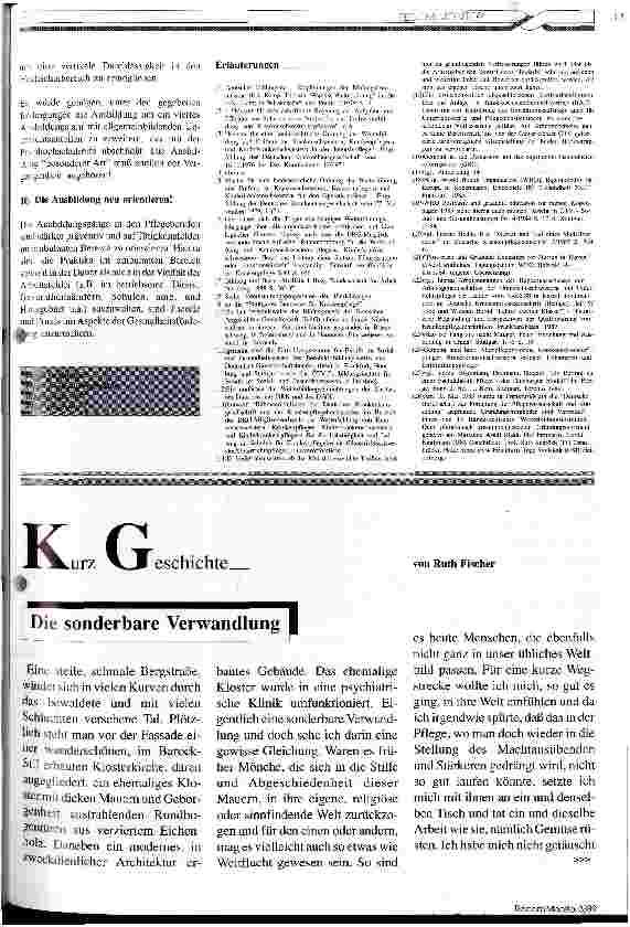 Vorschauseite 5: Thesen zur Situation der Weiterbildung in der Krankenpflege in der BRD