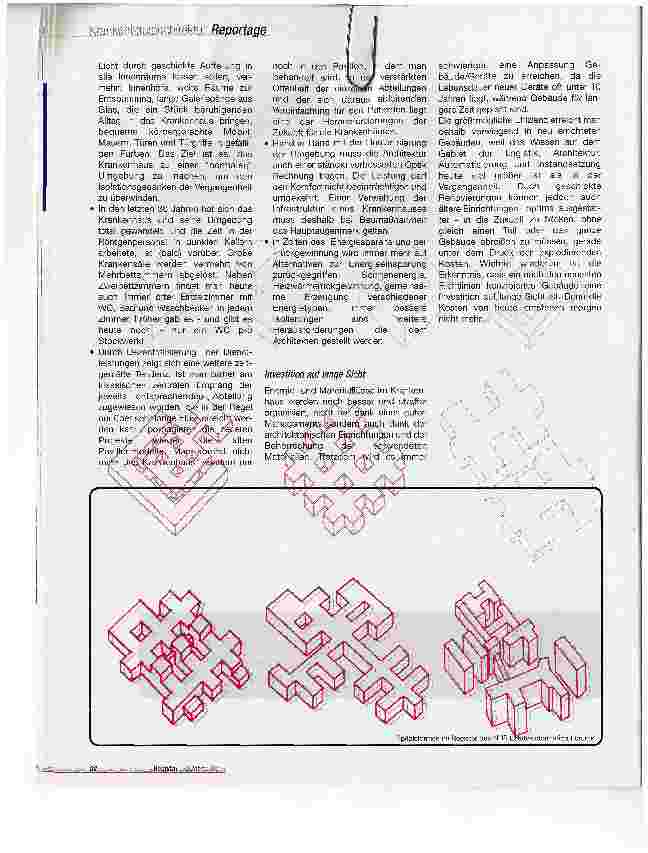 Vorschauseite 2: Die Krankenhausarchitektur im Jahr 2000