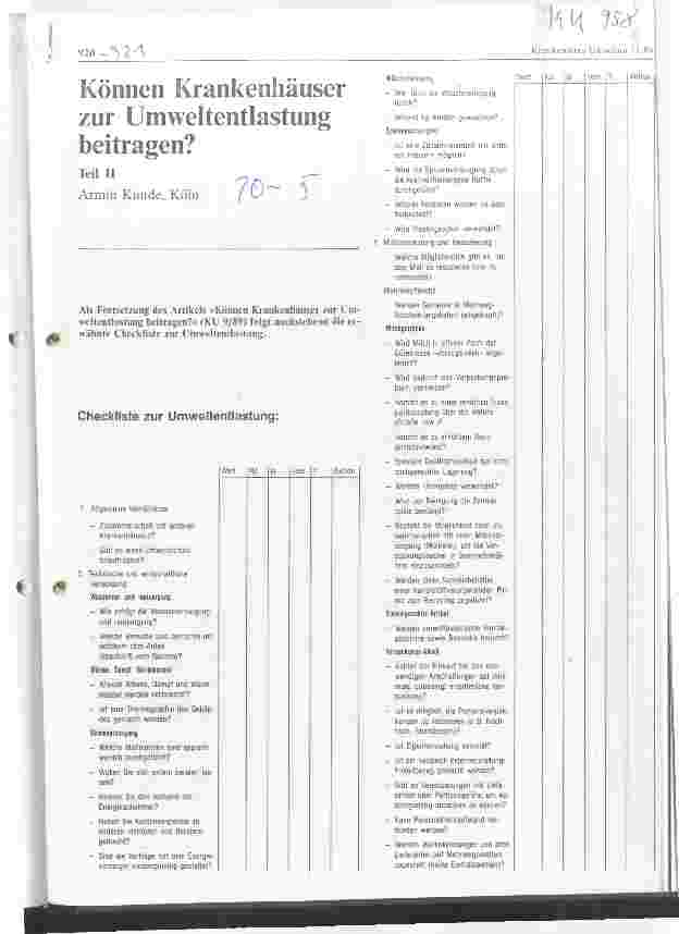 Vorschauseite 1: Können Krankenhäuser zur Umweltentlastung beitragen? - Teil 2