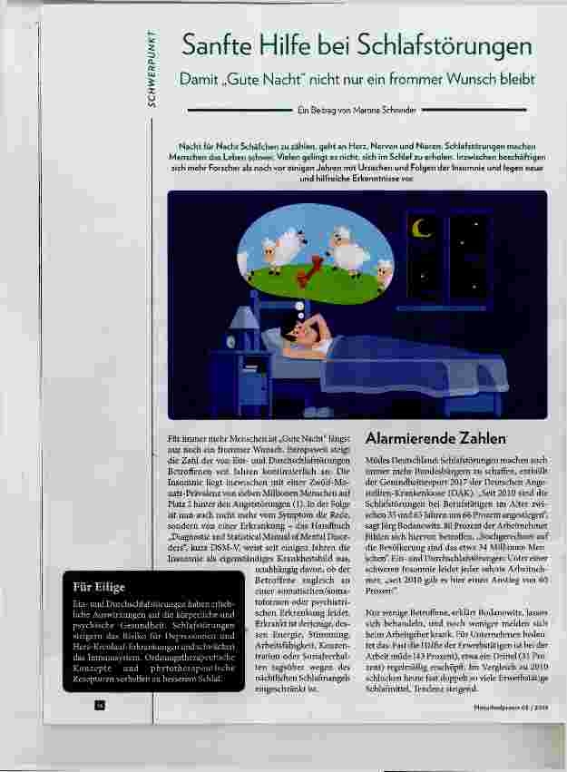 Vorschauseite 1: Sanfte Hilfe bei Schlafstörungen