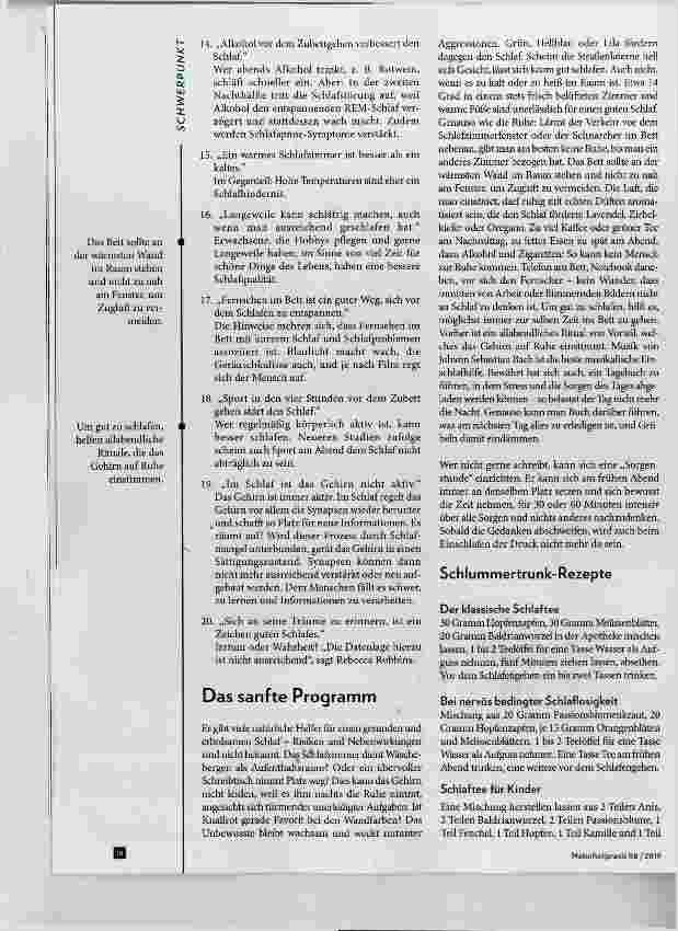 Vorschauseite 3: Sanfte Hilfe bei Schlafstörungen
