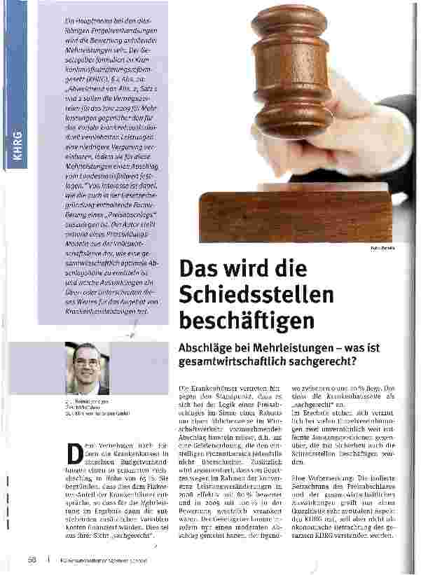 Vorschauseite 1: Das wird die Schiedsstellen beschäftigen