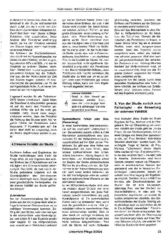 Vorschauseite 4: Die Methoden der evidenzbasierten Pflege -am Beispiel der Prävention von Knochenbrüchen durch Hüftprotektoren