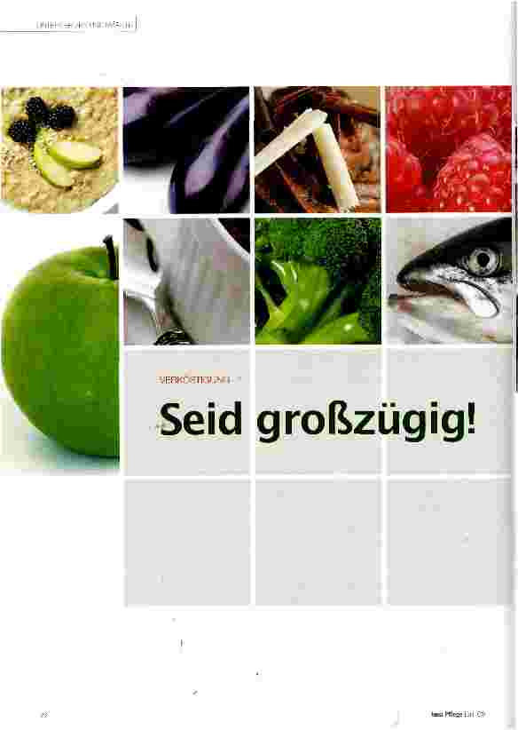 Vorschauseite 1: VerköstigungSeid großzügig!