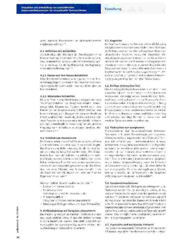 Vorschauseite 3: Evaluation und Entwicklung von praxisleitenden Assessmentinstrumenten für schwerkranke Tumorpatienten