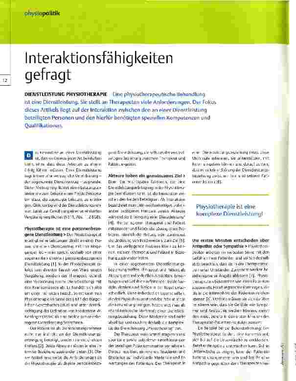 Vorschauseite 1: Interaktionsfähigkeiten gefragt
