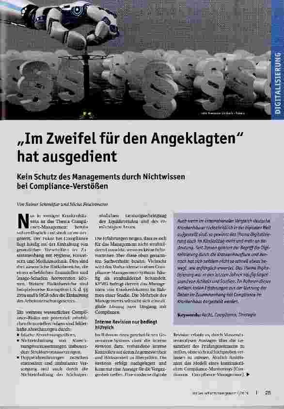 Vorschauseite 1: Im Zweifel für den Angeklagten hat ausgedient