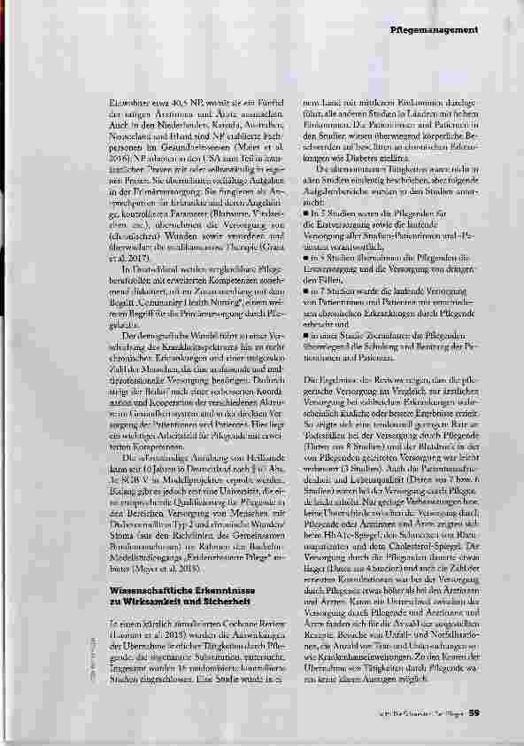 Vorschauseite 2: PRIMARVERSORGUNG DURCH PFLEGENDE: EINE WIRKSAME ALTERNATIVE?
