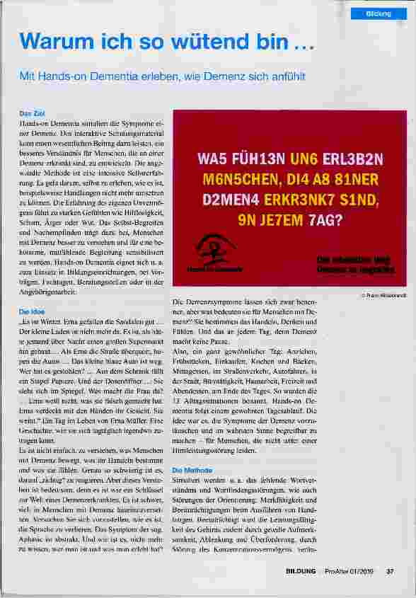 Vorschauseite 1: Warum ich so wütend bin ...