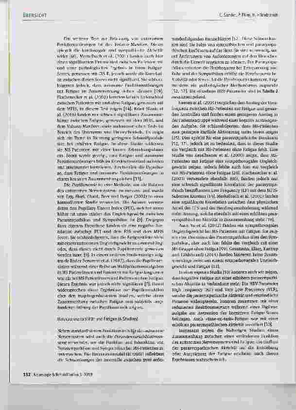 Vorschauseite 6: Störungen des autonomen Nervensystems und erhöhtes Fatigueerleben bei Multipler Sklerose