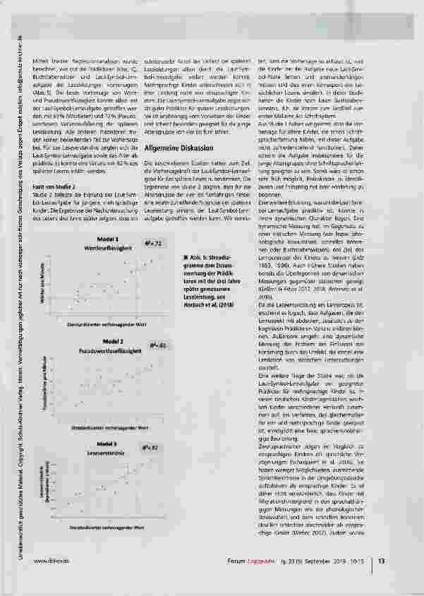Vorschauseite 4: Laut-Symbol-Lernaufgabe sagt spätere Lesefähigkeiten voraus