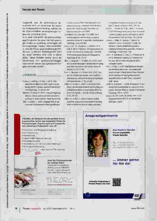 Vorschauseite 5: Laut-Symbol-Lernaufgabe sagt spätere Lesefähigkeiten voraus