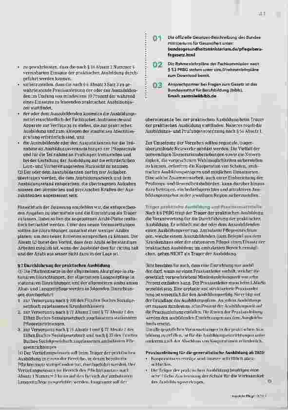 Vorschauseite 2: Pflegeausbildung 2020
