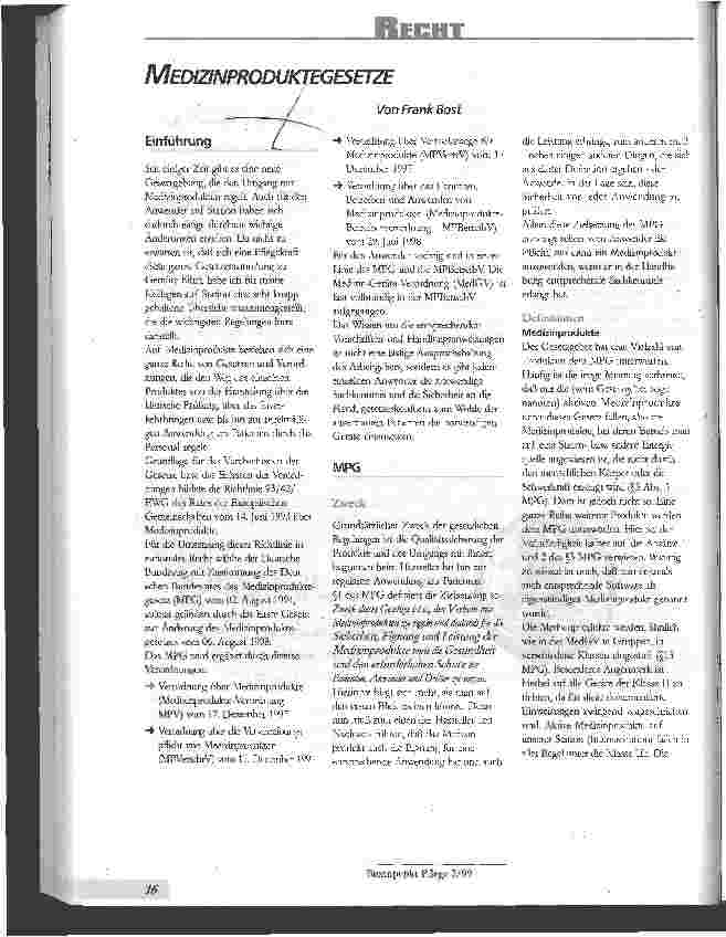 Vorschauseite 1: Medizinproduktegesetze
