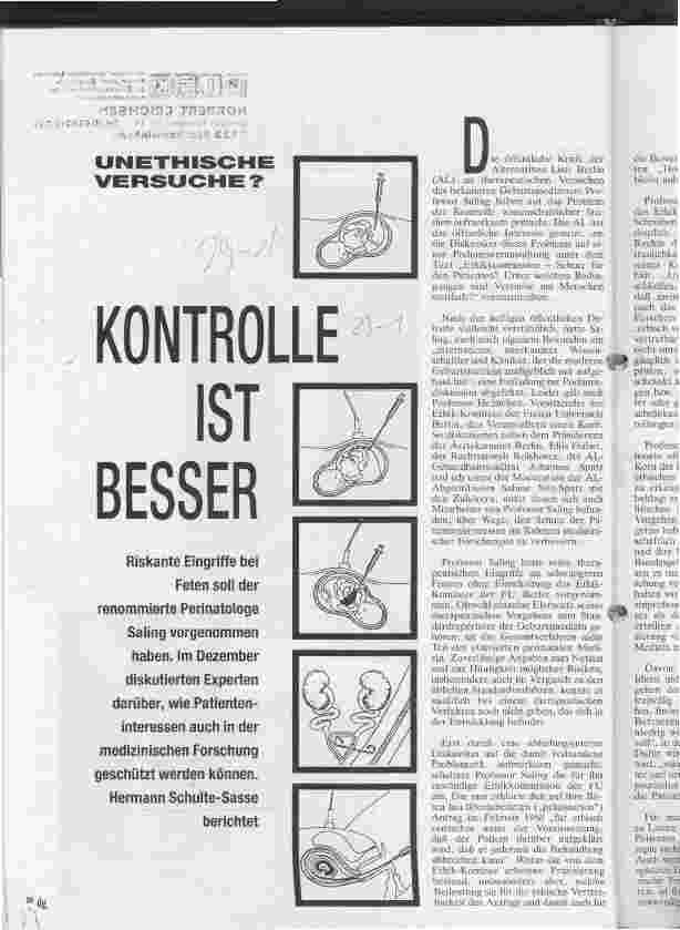 Vorschauseite 1: Unethische Versuche? Kontrolle ist besser