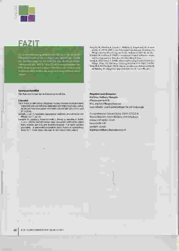 Vorschauseite 5: Woran erkenne ich eine Advanced Practice Nurse?