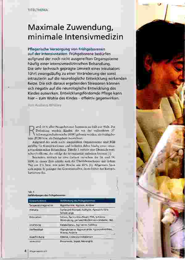 Vorschauseite 1: Maximale Zuwendung, minimale Intensivmedizin