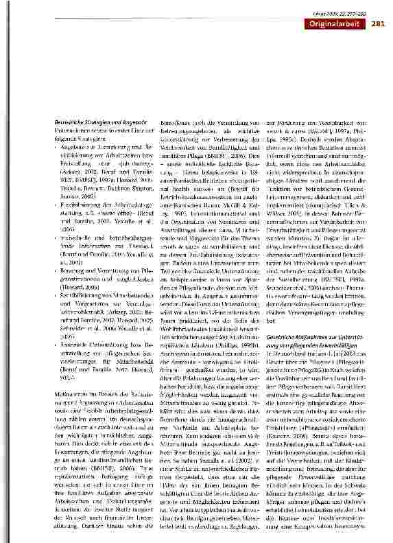 Vorschauseite 5: «work & care» - Erwerbstätigkeit und Pflege vereinbaren: Literaturstudie zu Herausforderungen für pflegende Angehörige, Betriebe und professionelle Pflege