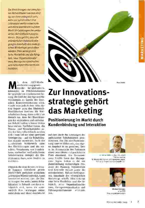 Vorschauseite 1: Zur Innovationsstrategie gehört das Marketing