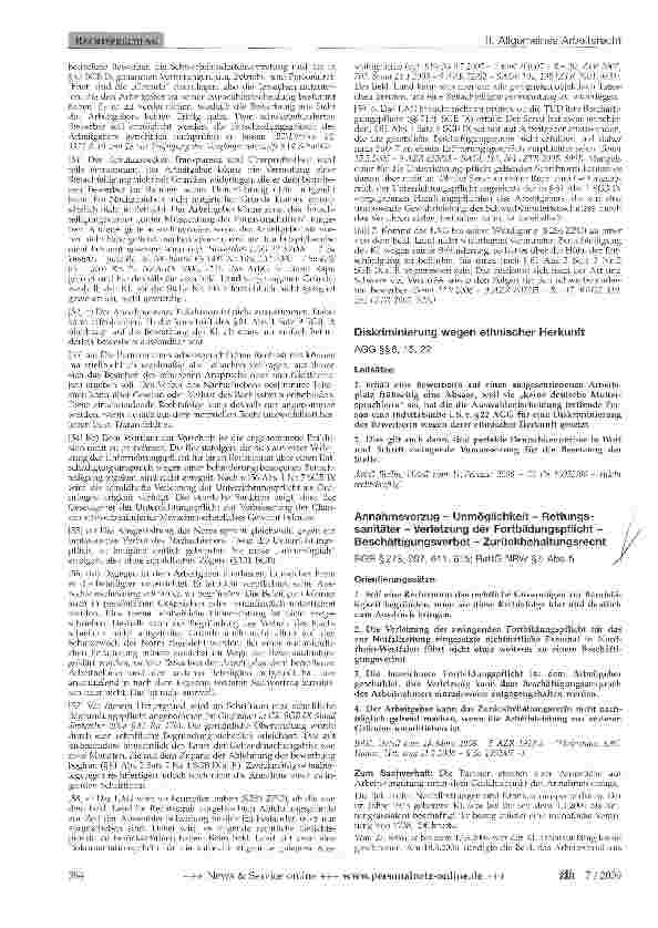 Vorschauseite 1: Annahmeverzug - Unmöglichkeit - Rettungssanitäter - Verletzung der Fortbildungspflicht -Beschäftigungsverbot - Zurückbehaltungsrecht