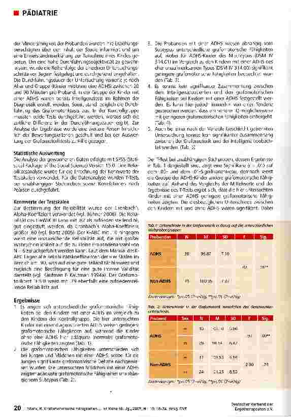 Vorschauseite 3: Grafomotorische Fähigkeiten bei ADHS