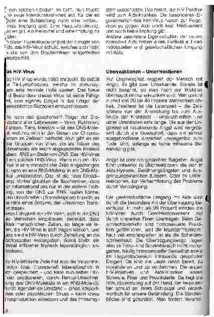 Vorschauseite 2: Die HIV-Viren Es gibt kaum eine Krankheit, vor der man sich so leicht schützen kann
