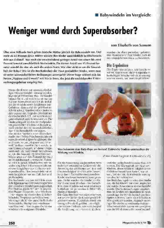 Vorschauseite 1: Weniger wund durch Superabsorber?