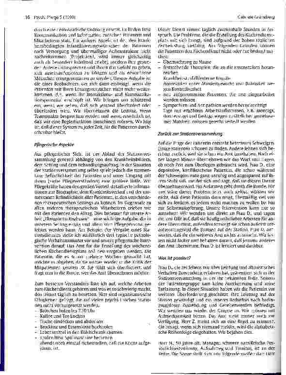 Vorschauseite 3: Die Stationsversammlung auf einer psychosomatisch-psychotherapeutischen Station