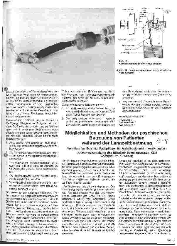 Vorschauseite 3: Mittel und Methoden der Atemgasbefeutung bei Langzeitbeatmung