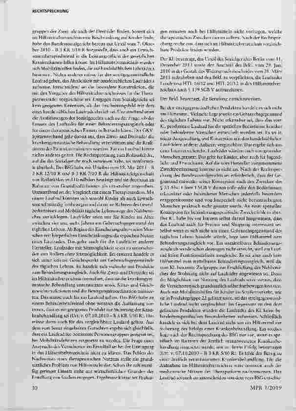 Vorschauseite 3: Krankenversicherung - Hilfsmittelverzeichnis Anspruch auf Aufnahme eines (Therapie)-Laufrads Funktionstauglichkeit Sicherheit medizinischer/therapeutischer Nutzen mittelbarer Behi…