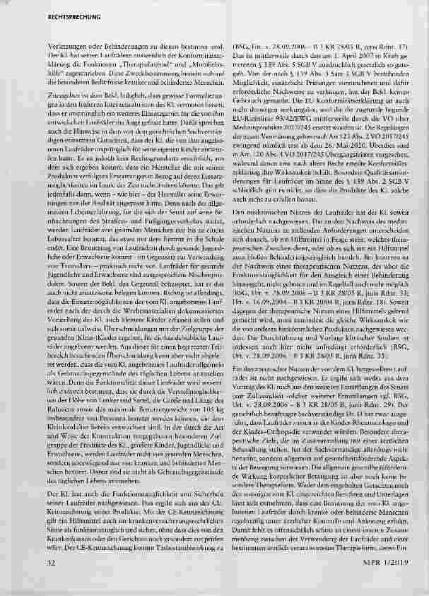 Vorschauseite 5: Krankenversicherung - Hilfsmittelverzeichnis Anspruch auf Aufnahme eines (Therapie)-Laufrads Funktionstauglichkeit Sicherheit medizinischer/therapeutischer Nutzen mittelbarer Behi…