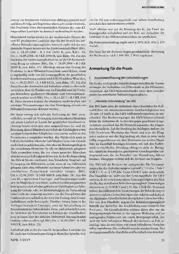Vorschauseite 6: Krankenversicherung - Hilfsmittelverzeichnis Anspruch auf Aufnahme eines (Therapie)-Laufrads Funktionstauglichkeit Sicherheit medizinischer/therapeutischer Nutzen mittelbarer Behi…