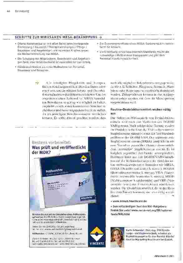 Vorschauseite 3: MRSA sensibel bekämpfen