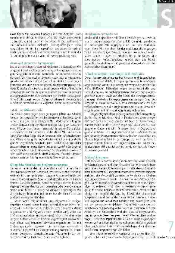 Vorschauseite 2: Gesundheitliche Situation von Mädchen und Jungen mit Migrationshintergrund
