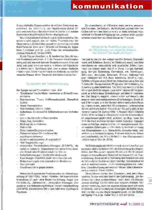 Vorschauseite 2: Kommunikation mit traumatisierten Patienten TeilV