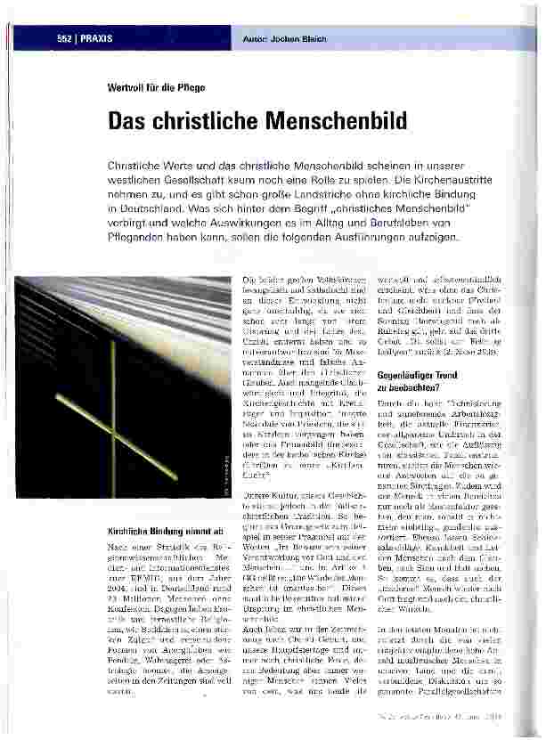 Vorschauseite 1: Das christliche Menschenbild