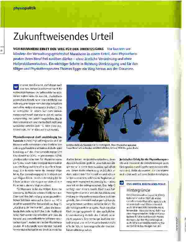 Vorschauseite 1: Zukunftweisendes Urteil