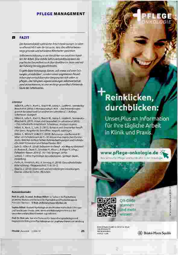 Vorschauseite 6: Selbstwertschätzung in Pflege-Berufen: ein (mit) entscheidender Resilienz-Faktor
