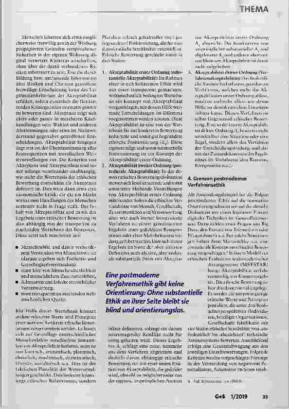 Vorschauseite 3: Substantielle Ethik für substantielle Gesundheitspolitik