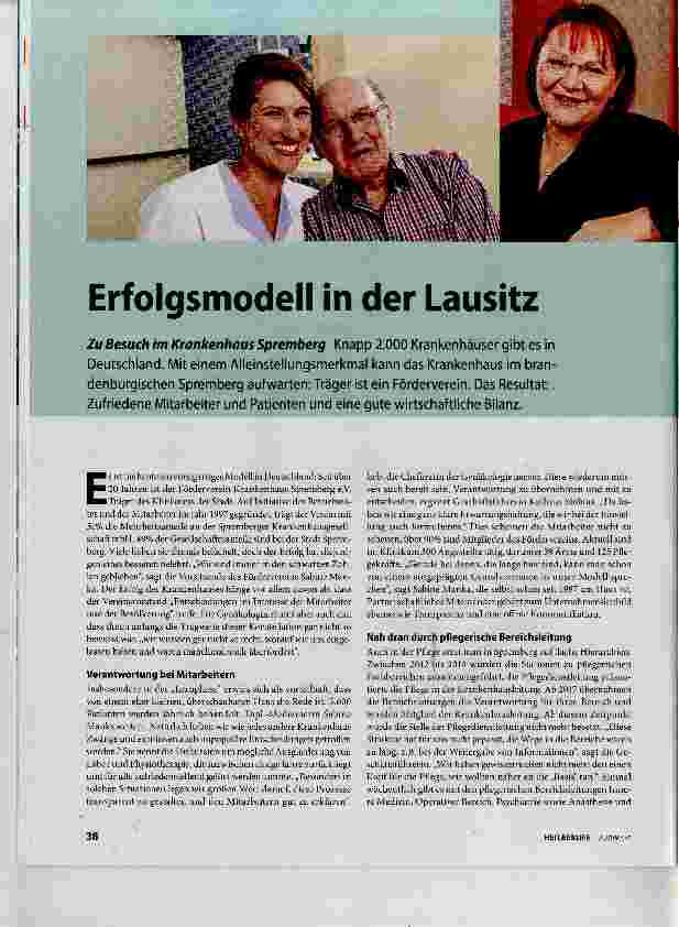 Vorschauseite 1: Erfolgsmodell in der Lausitz