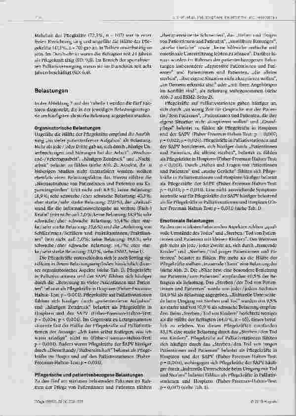 Vorschauseite 6: Belastungen und Ressourcen von Pflegekräften der spezialisierten Palliativversorgung