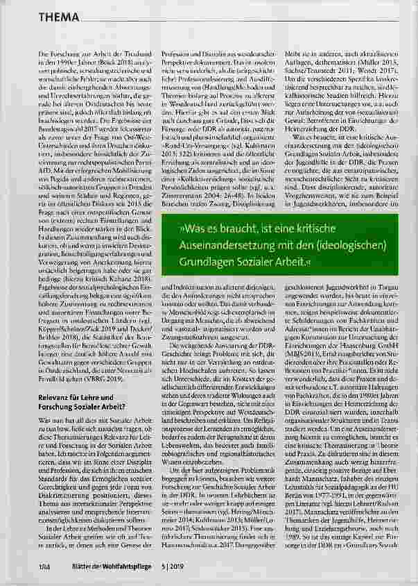 Vorschauseite 2: DDR-Geschichte und Ostsozialisation in der Sozialen Arbeit