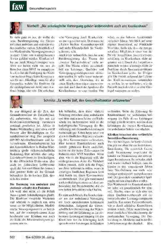 Vorschauseite 5: Die Kliniken erwarten vor allem Verlässlichkeit