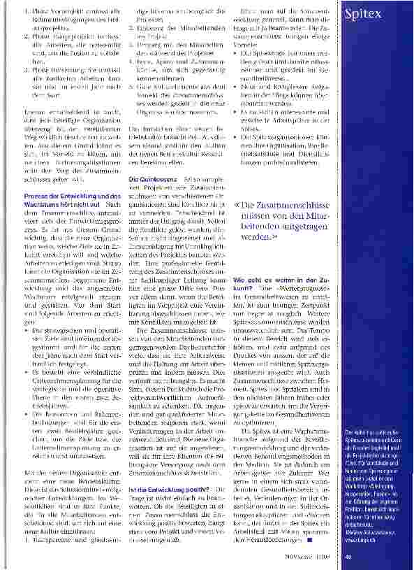 Vorschauseite 2: Spitexorganisationen in Veränderung