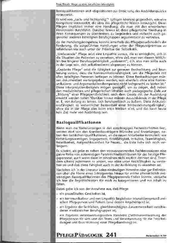 Vorschauseite 6: Wege zu einer beruflichen Mündigkeit Beitrag zur Diskussion Fachdidaktik Pflege
