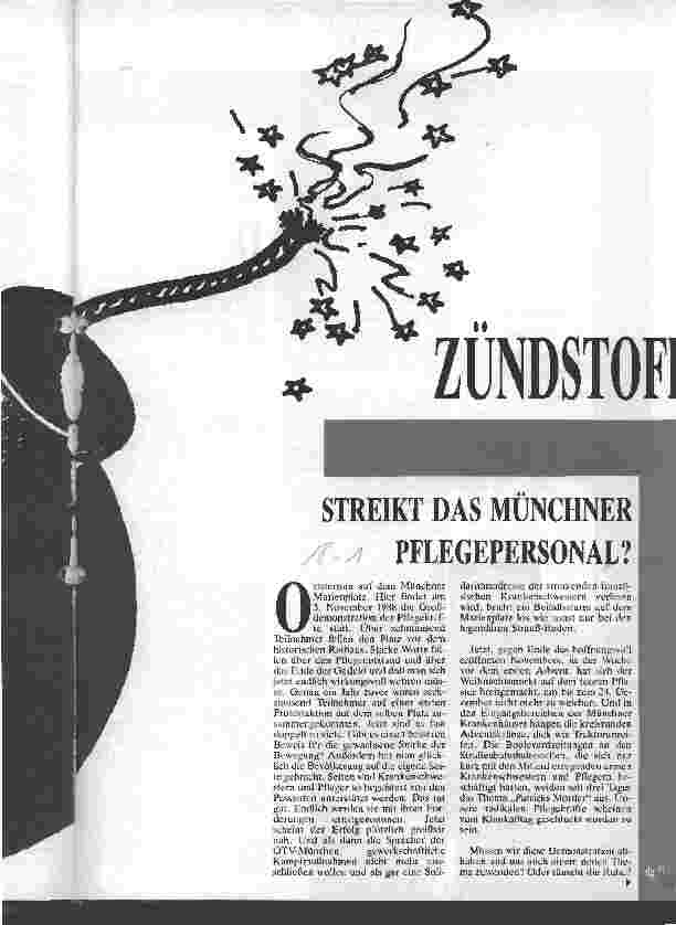 Vorschauseite 1: Streikt das Münchner Pflegepersonal Zündstoff