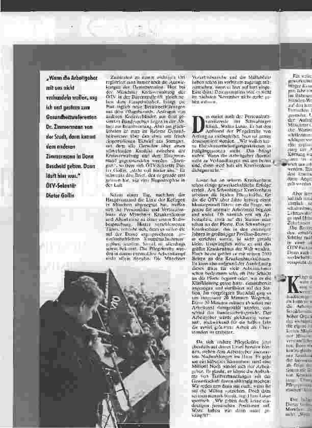Vorschauseite 2: Streikt das Münchner Pflegepersonal Zündstoff