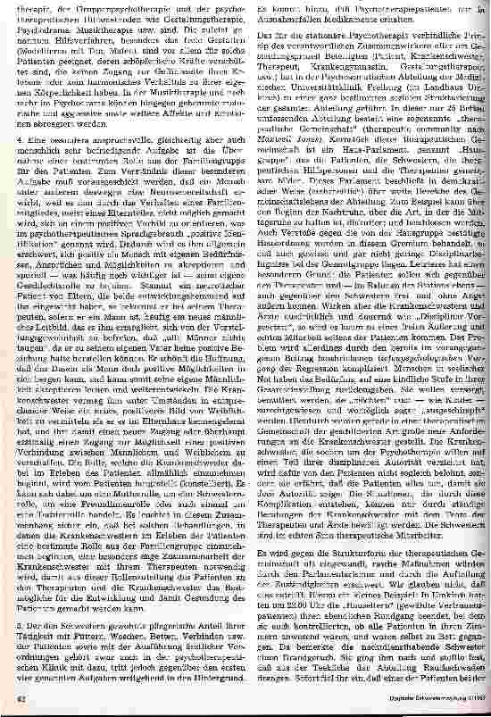 Vorschauseite 2: Die Stellung der Krankenschwestern in psychotherapeutischen Kliniken II. Teil: Die Klinik