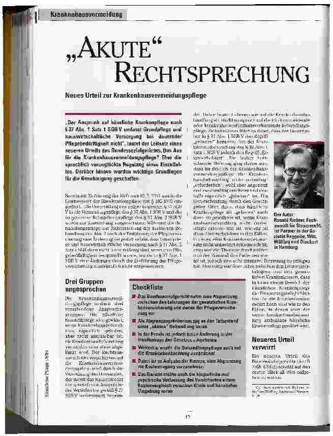 Vorschauseite 1: Akute Rechtssprechung